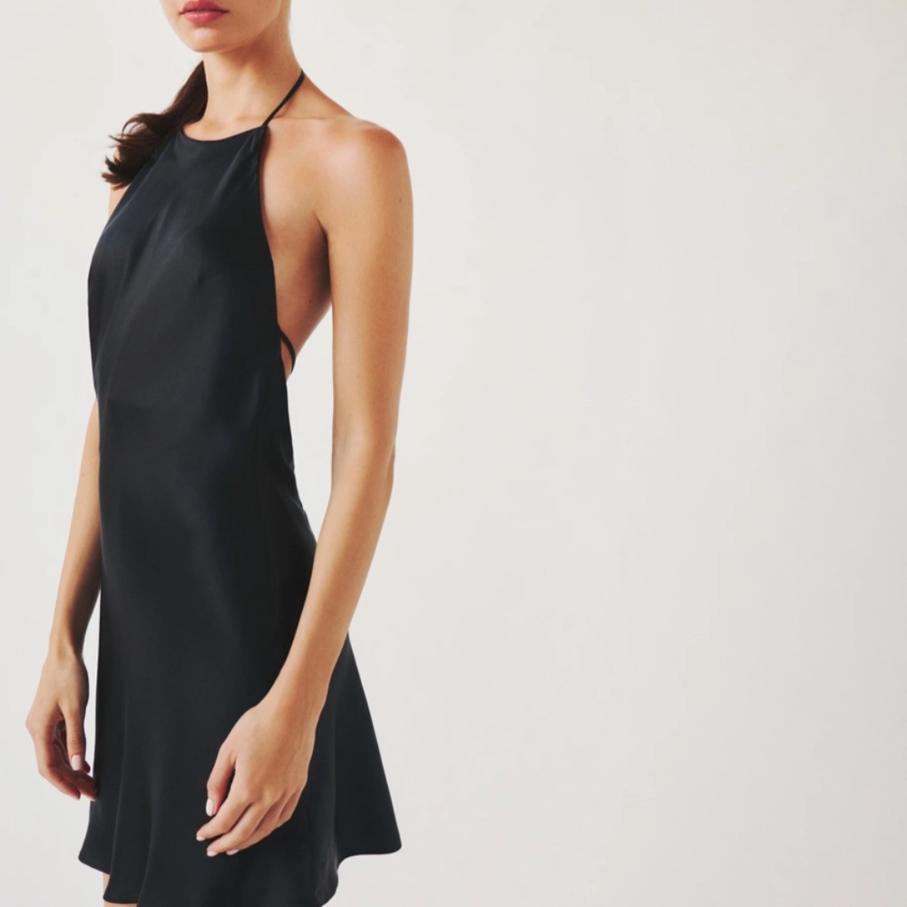Reformation Jennis Black Mini Dress